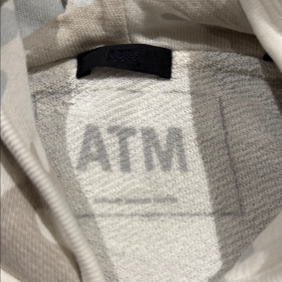 ATM Anthony Thomas Melillo Cream and Tan Hoodie - Picture 2 of 3